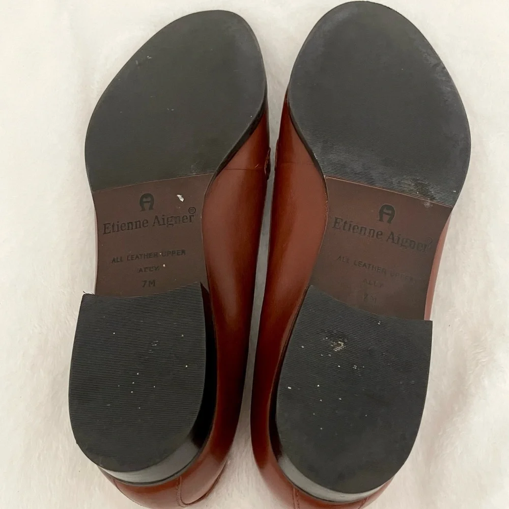 Vintage Etienne Aigner Ally Leather Tassel Loafers - Picture 2 of 5